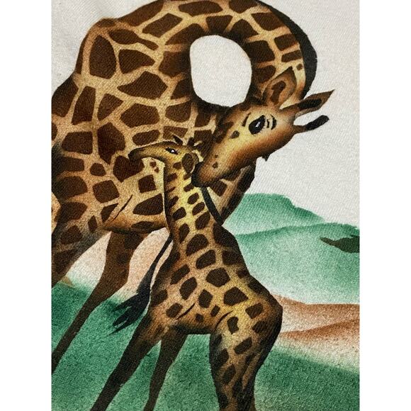 Vintage 90s Signal Sport Africa Giraffe Button up shirt Large USA Single Stitch - Picture 6 of 10